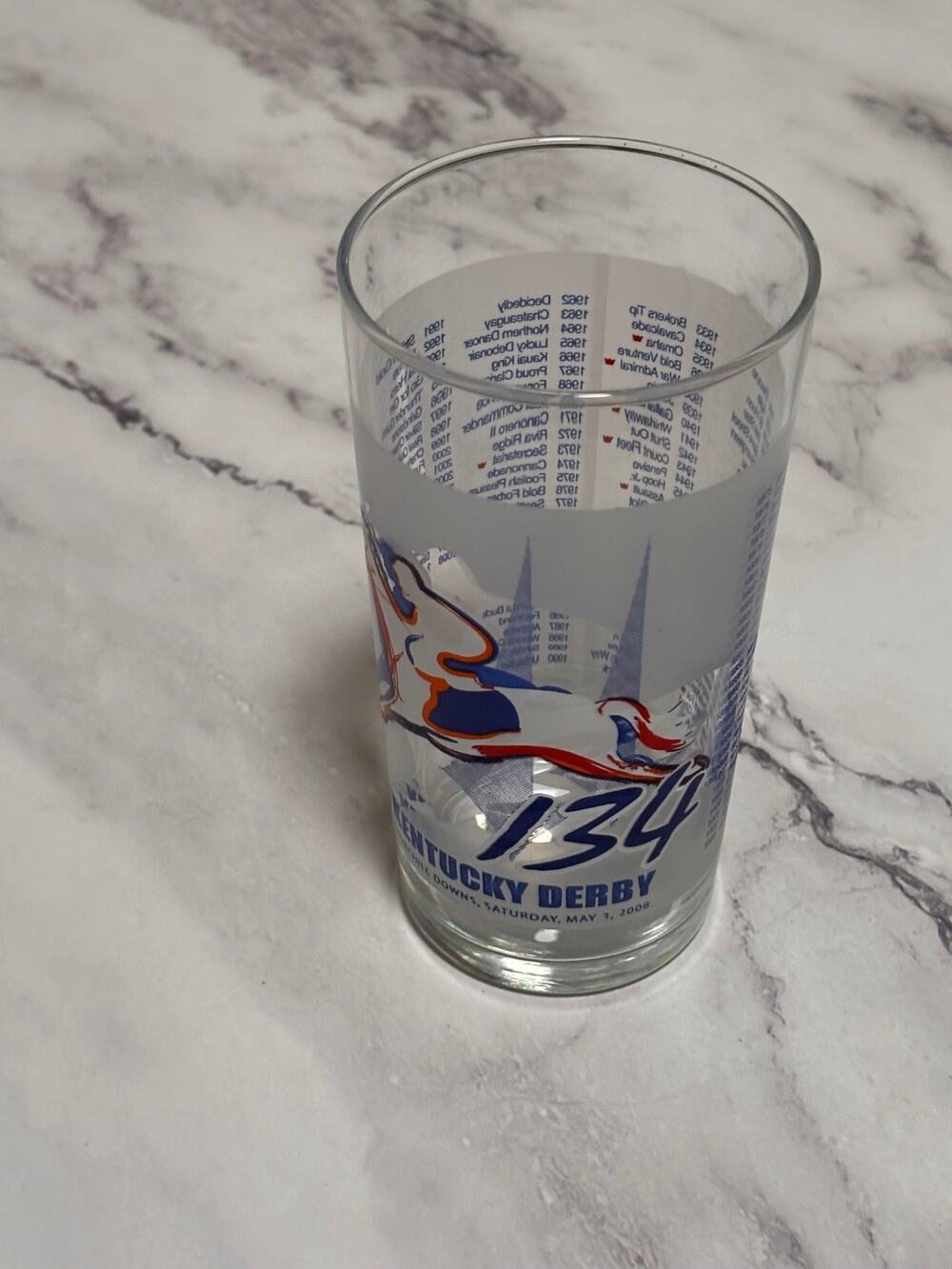 2008 Kentucky Derby Official 134 Churchill Downs Vintage Julep Glass Louisville
